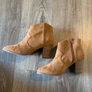 Suede booties